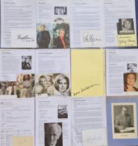 Classical Opera (Tenor/Soprano/Singer) Collection 12 x Assorted signed Autograph & Biography