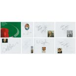 Writing Pad Autograph Collection Approx. 80 Signatures include Chris Eubank British Boxer. Jimmy