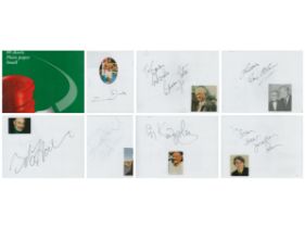 Writing Pad Autograph Collection Approx. 80 Signatures include Chris Eubank British Boxer. Jimmy