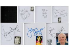 Autograph Album Collection 79 signed. Signatures include Susanne Shaw an English actress, singer.
