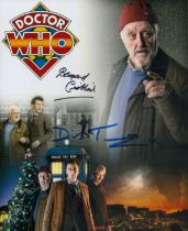 Doctor Who, a signed 10x8 photo by David Tennant and Bernard Cribbins. David Tennant played the