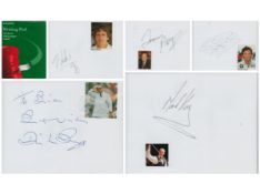Writing Pad Autograph Collection Approx. 80 Signatures include Terry Wogan Irish Radio