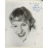 Lotte Lenya signed 10x8inch black and white photo. Slight damage to top right corner. Dedicated.
