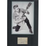 Billy Fury (1940 1983) Singer Signed Album Page With 12x19 Mounted Photo Display. Good condition.