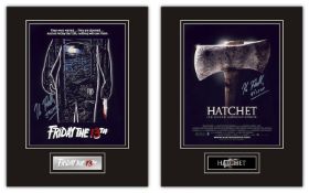 SALE! Lot of 2 Kane Hodder hand signed professionally mounted displays. These beautiful displays