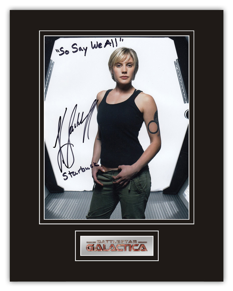 SALE! Battlestar Galactica Katee Sackhoff hand signed professionally mounted display. This beautiful