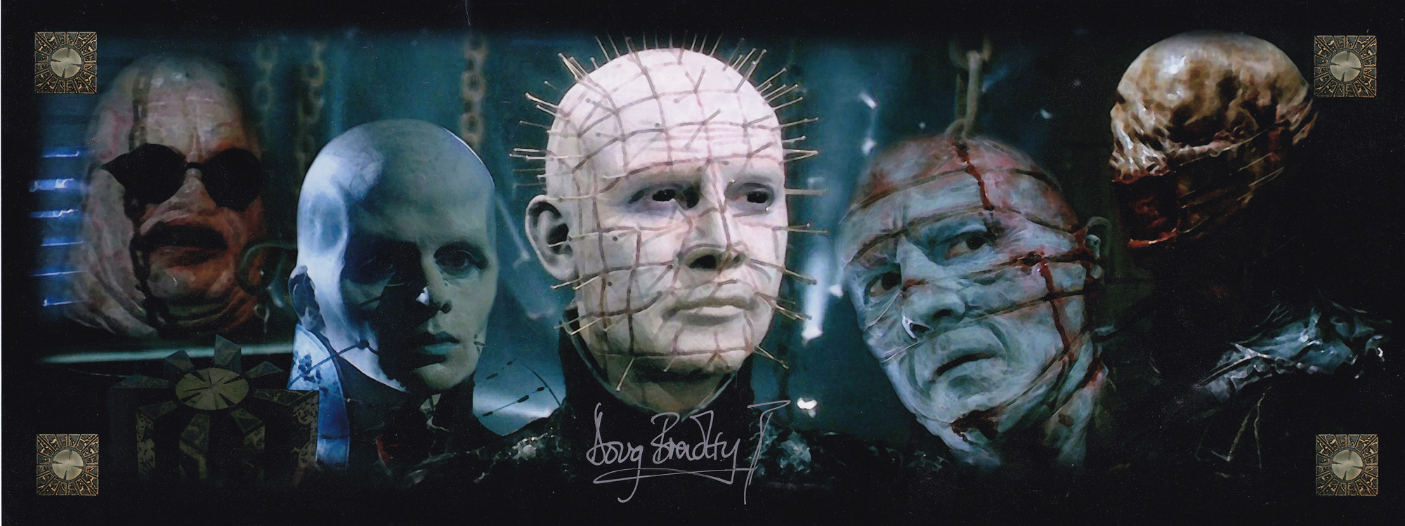 Blowout Sale! ULTRA RARE Hellraiser Pinhead hand signed 16x6 photo. This stunning ULTRA RARE large