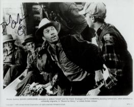 David Carradine American Actor Signed 'Bound For Glory' 8x10 Promo Photo. Good condition. All