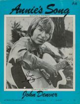John Denver American Singer And Songwriter Signed Vintage Sheet Music 'Annie's Song'. Good