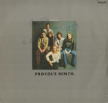 Procol Harum record sleeve signed by the band inc Chris Copping, Gary Brooker, Keith Reid, Mick