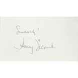 Sir Harry Secombe signed 5x3inch white card. Good condition. All autographs are genuine hand