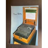 WW2 Bletchley Park codebreaker Mavis Batey signed 12 x 8 colour photo of decoding machine. Good
