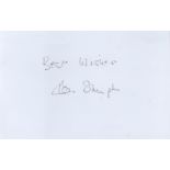 Jean Shrimpton signed 6x4inch white card. Good condition. All autographs are genuine hand signed and