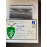 Celtic v Nacional 1971 multiple team signed football cover. Signed by 11 of the team inc Lisbon