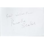 Prunella Scales signed 6x4inch white card. Good condition. All autographs are genuine hand signed