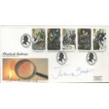 Jeremy Brett and Edward Hardwicke, a signed Sherlock Holmes FDC. Brett played Holmes in four Granada