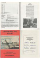 Multi Signed Limited Edition (No 22 of 100) Defending The Reich The History of Jagdgeschwader 1 "