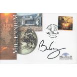 Brian May, lead guitarist of the rock band Queen. A signed 1999 Millenium FDC, postmarked Wembley