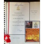 Alex Ferguson signed Freedom of the City of Glasgow order of service programme also signed by Lord