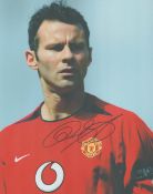 Football Ryan Giggs signed 10x8 inch colour photo pictured while playing for Manchester United. Good