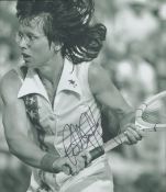 Tennis Billie Jean King signed 10x8 inch black and white photo. Good condition. All autographs are