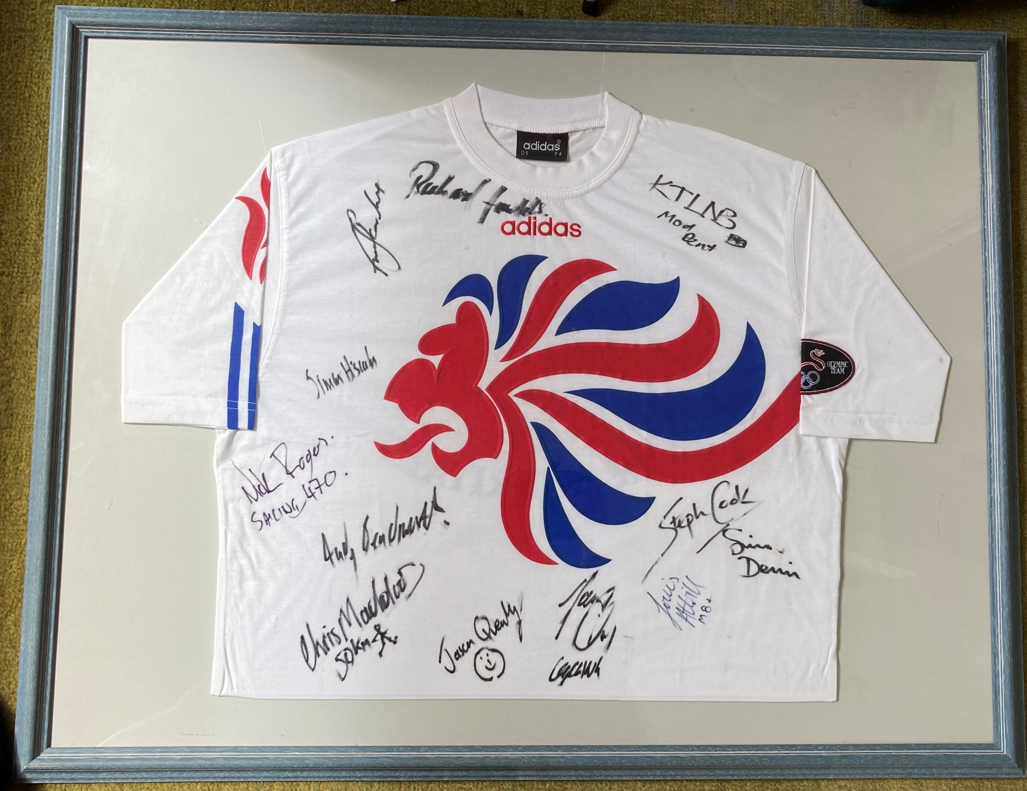Olympics 2000 Sydney British Olympics Team T Shirt signed by Gold Medal winners Steph Cook,