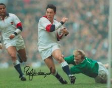 Rugby Union Rory Underwood Signed 10 x 8 inch Colour Photo. Signed in black ink. Good condition. All
