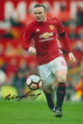 Football Wayne Rooney signed 12x8 inch colour photo pictured in action for Manchester United. Good