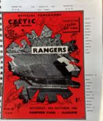 1966 Celtic v Rangers multiple signed football programme. Signed by 10 Celtic player and Lisbon