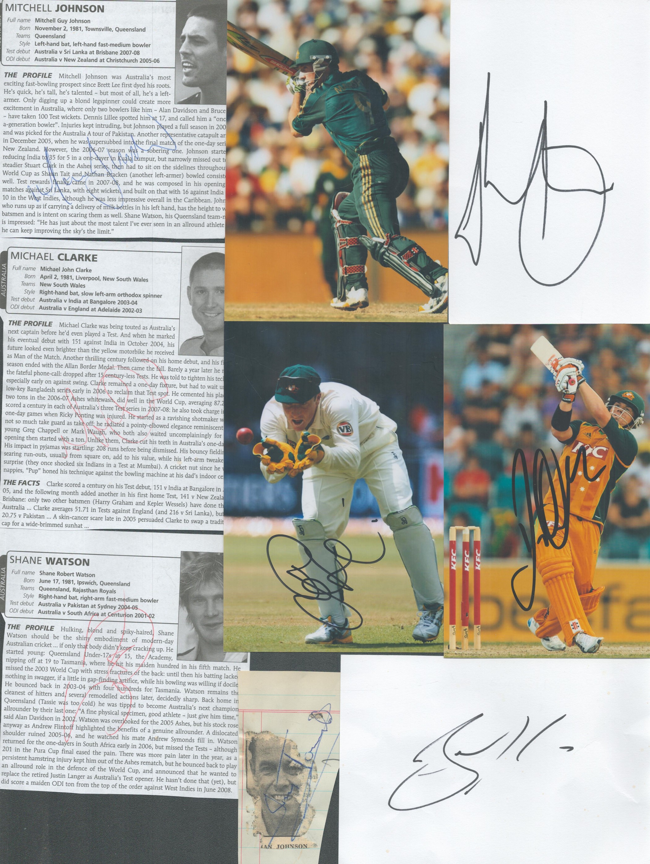 Cricket Australia collection over 20 assorted signed photos, cards and pages from some great names - Image 5 of 5