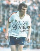 Football. Stan Bowles (England) Signed 10 x 8 inch Colour Photo. Signed in Black Ink. Good