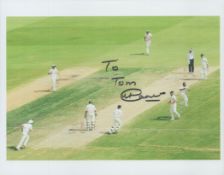 Cricket Monty Panesar signed 10x8 inch colour photo pictured in action for England dedicated. Good