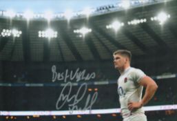 Rugby Union Owen Farrell signed 12x8 inch colour photo pictured while playing for England at