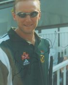 Cricket Alan Donald signed 6x4 inch colour photo. Good condition. All autographs are genuine hand