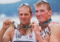 Olympics. Steve Redgrave and Mathew Pinsent Signed 12 x 8 inch Photo Showing Gold Medallist from