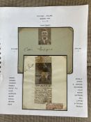 1939 England football Eddie Hapgood and Len Goulden signed on two cards with magazine photos and