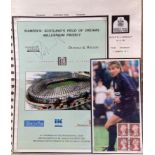 Rod Stewart signed 1999 Queens Park v Celebrity XI Hampden Park re opening brochure and picture or