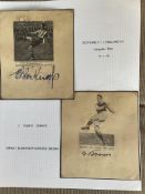 1929 England football Ernest Blenkinsop and George Brown signed on two cards with magazine photos