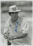 Cricket. Bobby Simpson Signed 10 x 8 inch Black and White Press Photo. Signed in blue ink. Good