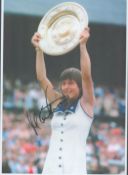 Tennis Martina Navratilova signed 12x8 inch colour photo. Good condition. All autographs are genuine