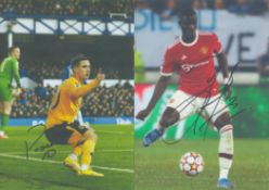 Football collection of 10 signed 12x8 photos signatures include Eric Bailly, Daniel Podence, Kye