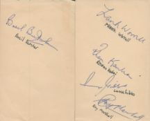 Cricket West Indies legends collection two signed album pages includes Frank Worrell, Rohan