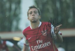 Football Arturo Lupoli signed 12x8 inch colour photo pictured while playing for Arsenal. Good