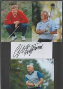 Golf Colin Montgomerie 12x8 inch signature piece includes signed album page and three colour