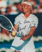 Tennis Martina Navratilova signed 12x8 inch colour photo dedicated. Good condition. All autographs