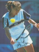 Tennis Steffi Graf signed 10x8 inch colour photo. Good condition. All autographs are genuine hand