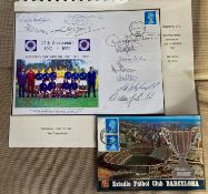 1972 Rangers Football European Cup Winners Team signed 1997 25th ann cover. Signed by Peter