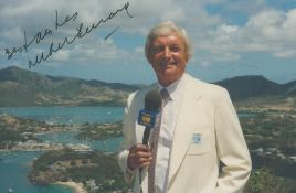 Cricket Richie Benaud signed 6x4 inch colour photo. Good condition. All autographs are genuine