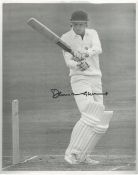 Cricket David Gower signed 10x8 inch vintage black and white photo. Good condition. All autographs