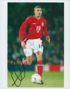 Football Jermaine Jenas signed 10x8 inch colour photo pictured in action for England. Good